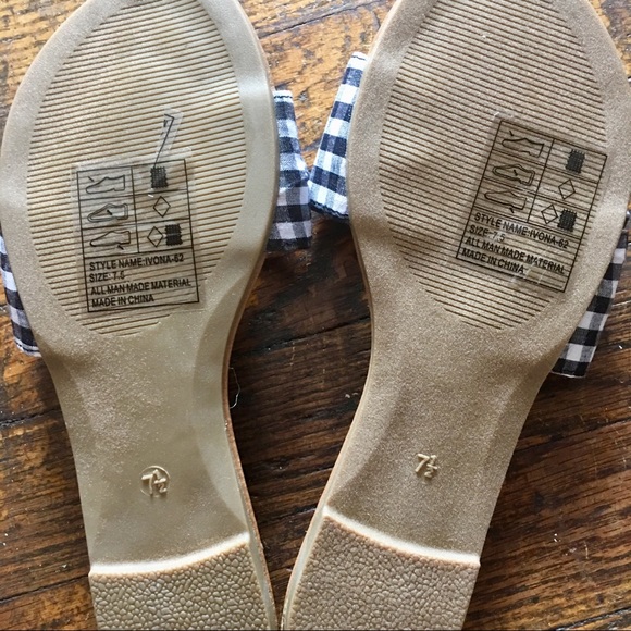 Dollymix Gingham Slide Sandals Size 7.5 NWT - Picture 3 of 4
